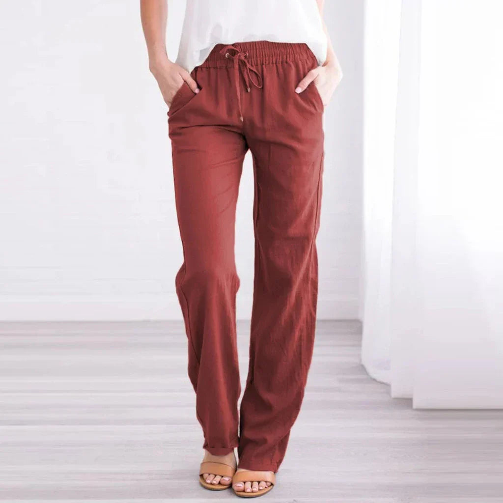 Pantalon léger Neeltje femme – coupe relaxed, tissu respirant