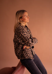 Veste femme imprimé animal – tendance, doublée chaude & coupe décontractée