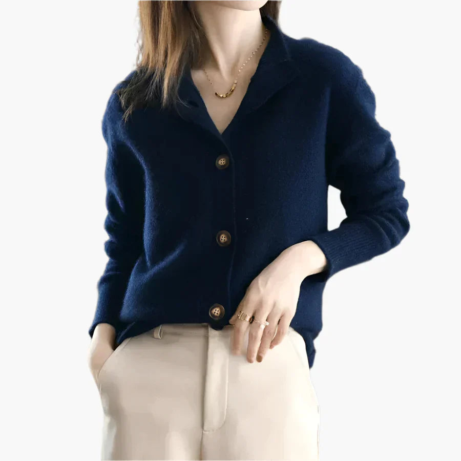 Gilet femme en maille – Cardigan chaud avec fermeture boutonnée