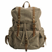 Sac à dos vintage canvas – backpack mixte pratique avec détails en simili cuir
