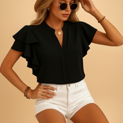 Elise | Blouse à Volants – Élégante, Confortable & Intemporelle