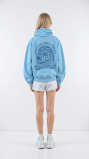 Sweat à capuche femme Abigail — hoodie brodé tropical, coupe ample & confortable