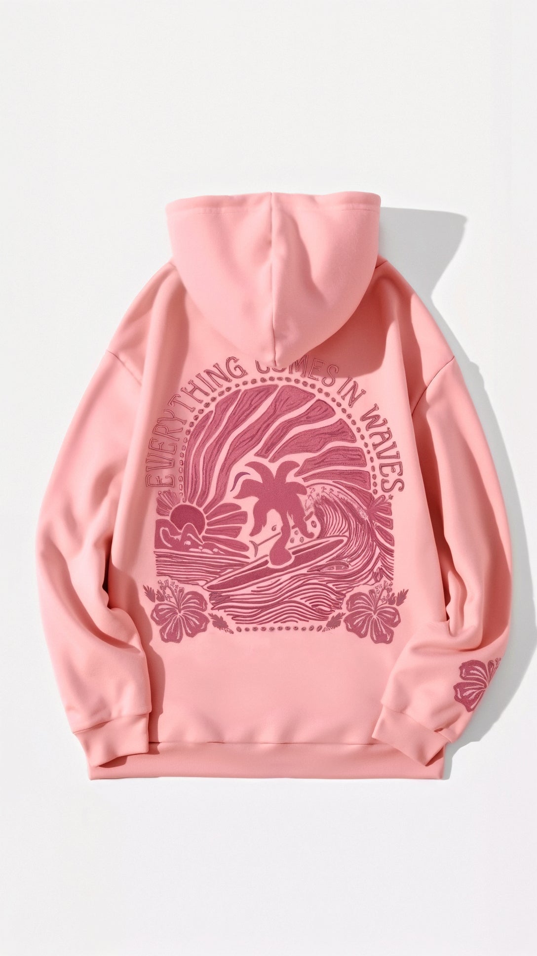 Sweat à capuche femme Abigail — hoodie brodé tropical, coupe ample & confortable