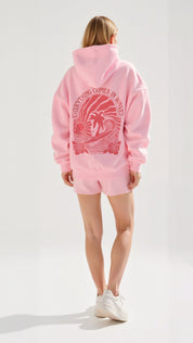 Sweat à capuche femme Abigail — hoodie brodé tropical, coupe ample & confortable