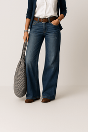Jean femme Majken taille haute — denim large tendance, coupe confortable & chic