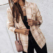 Blazer femme Tove – veste à carreaux élégante à coupe cintrée et style classique