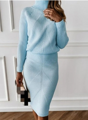 Leona | Ensemble Femme en Maille – Col Roulé & Pantalon Chic, Doux & Confortable