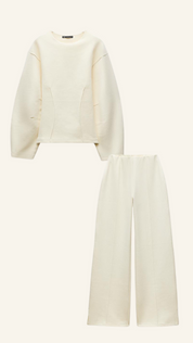 Ensemble femme NORMA – top oversize & pantalon large chic