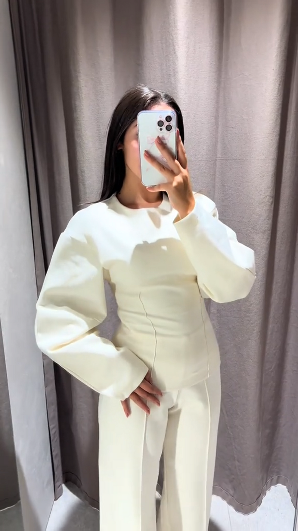 Ensemble femme NORMA – top oversize & pantalon large chic