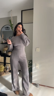 Ensemble femme NORMA – top oversize & pantalon large chic