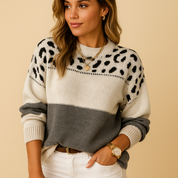 Yara | Pull Oversize Femme à Motif Léopard – Style Streetwear & Confort Douillet