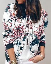 Bomber Kaelin femme – veste légère à imprimé fleuri tendance