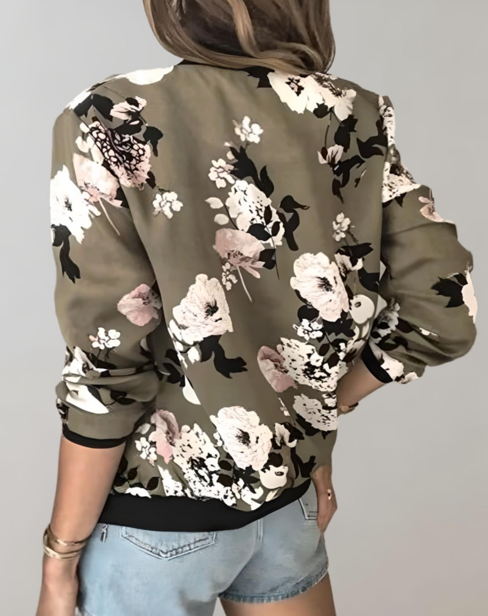 Bomber Kaelin femme – veste légère à imprimé fleuri tendance