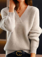 pull cachemire mix Zahila — col V féminin, maille douce & élégante
