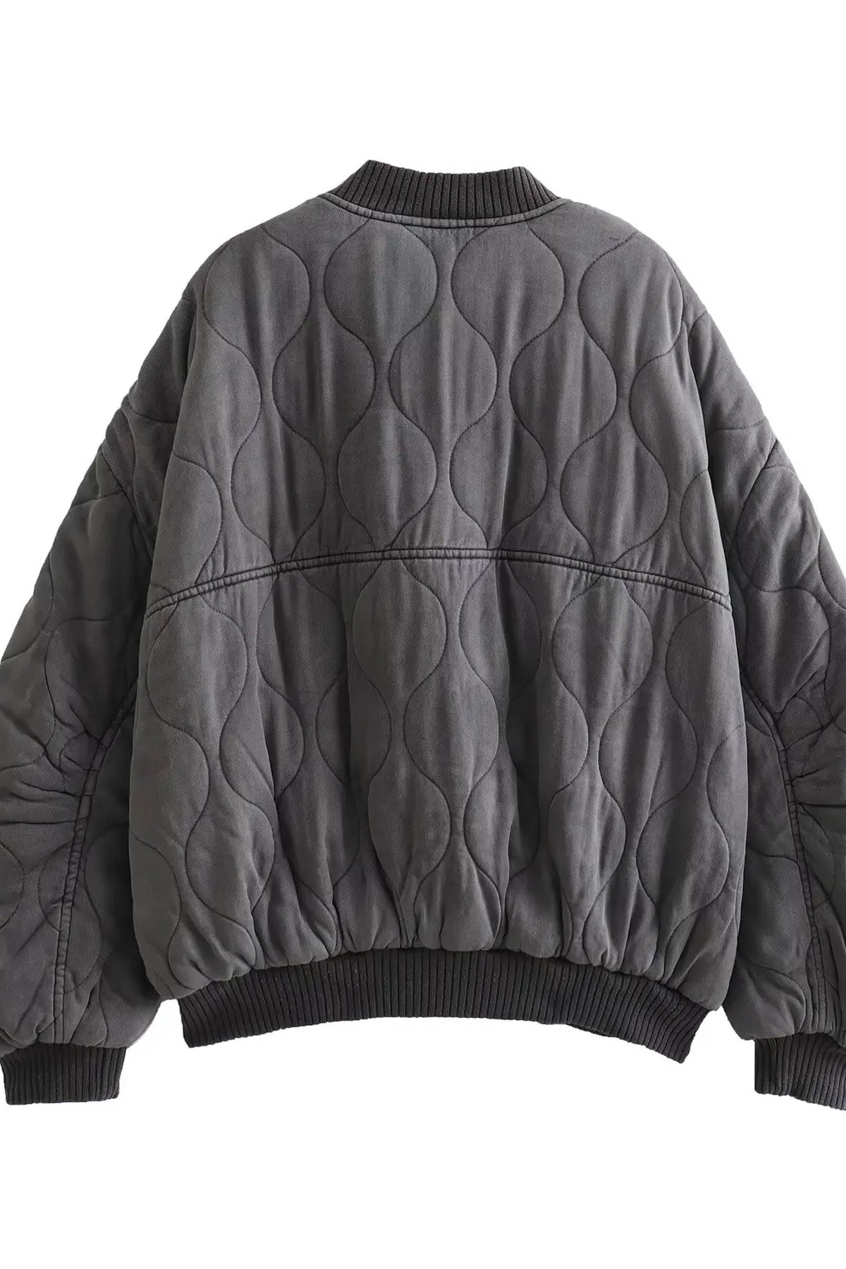 Bomber matelassé oversize femme — veste mi-saison chaude & tendance