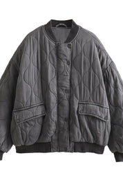 Bomber matelassé oversize femme — veste mi-saison chaude & tendance