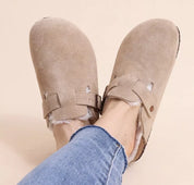 Mules d’hiver Arctic UrbanClassic femme – suède & fourrure teddy