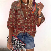 Blouse femme été imprimée – Légère avec boutons et manches mi-longues | Jules Jij