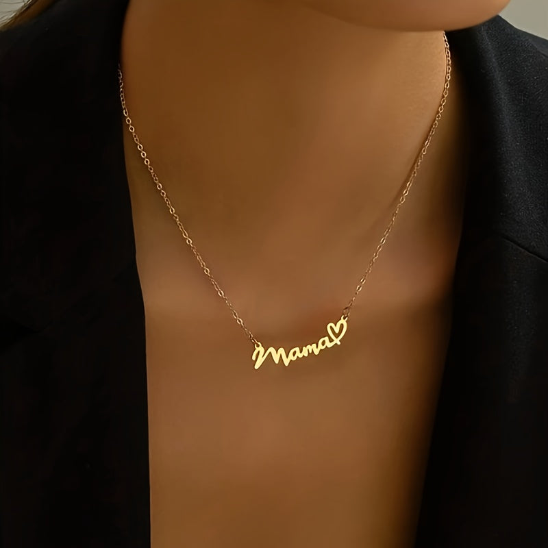 Collier pendentif cœur « Mama » Sophie – bijou élégant fête des Mères