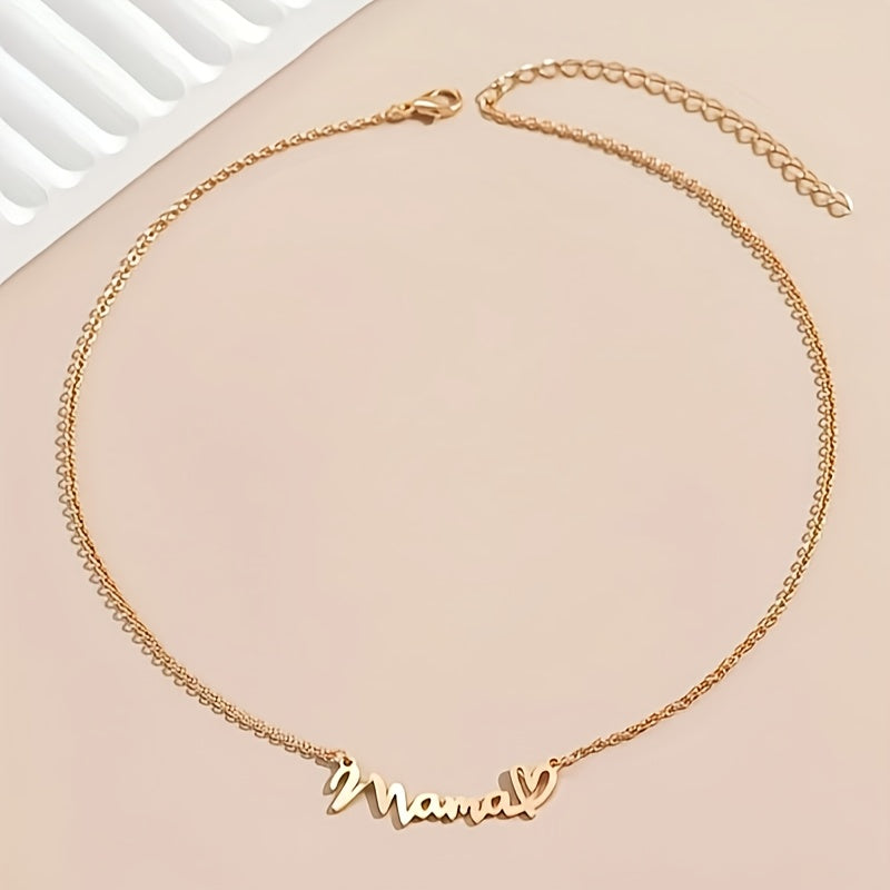 Collier pendentif cœur « Mama » Sophie – bijou élégant fête des Mères