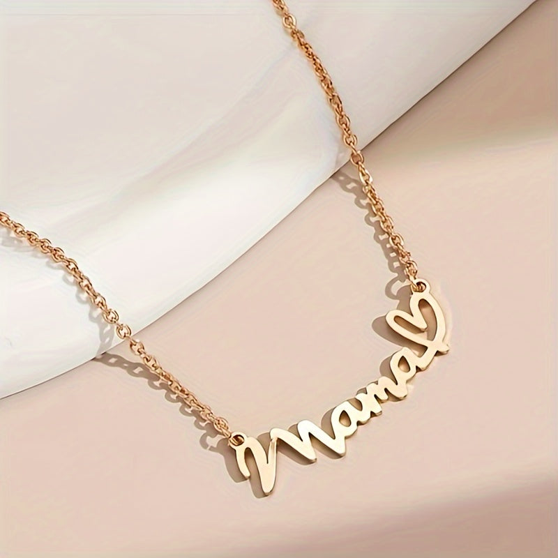 Collier pendentif cœur « Mama » Sophie – bijou élégant fête des Mères