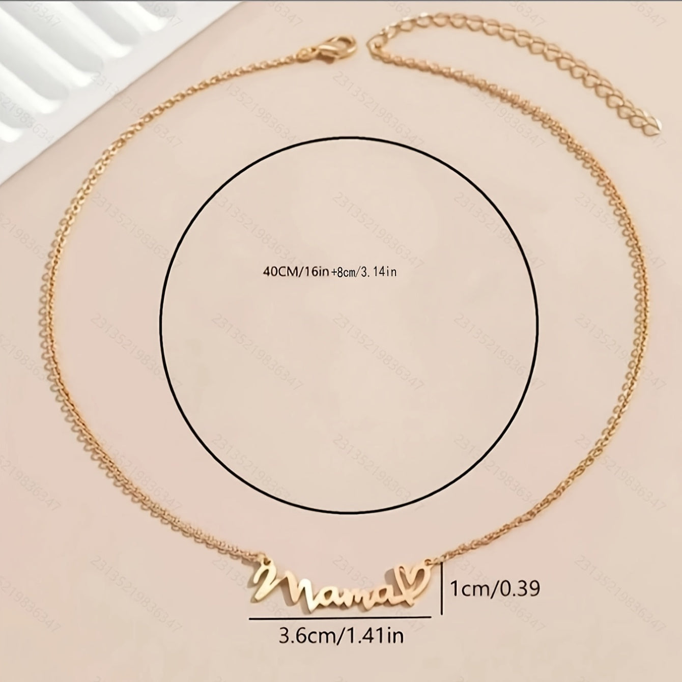 Collier pendentif cœur « Mama » Sophie – bijou élégant fête des Mères