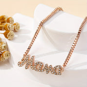 Bracelet pendentif « Mama » en lettres – cadeau fête des Mamans, style doré chic