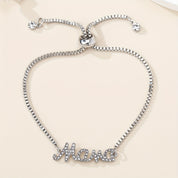 Bracelet pendentif « Mama » en lettres – cadeau fête des Mamans, style doré chic