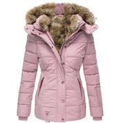 Manteau d’hiver femme — parka chaude avec col et doublure en fausse fourrure