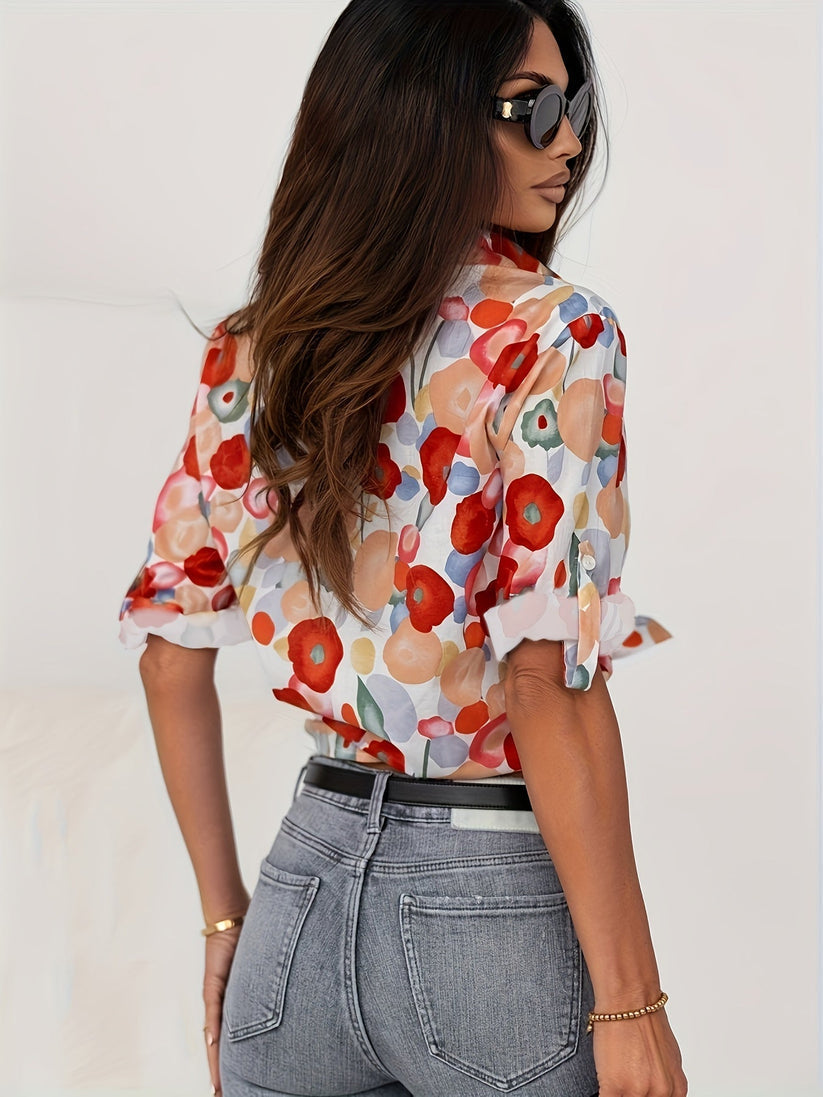 Marisol | Blouse Fleurie Femme – Élégante, Légère & Style Polyvalent