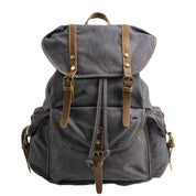 Sac à dos vintage canvas – backpack mixte pratique avec détails en simili cuir