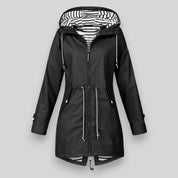 Manteau imperméable femme Laura – trench long avec capuche ajustable & coupe élégante